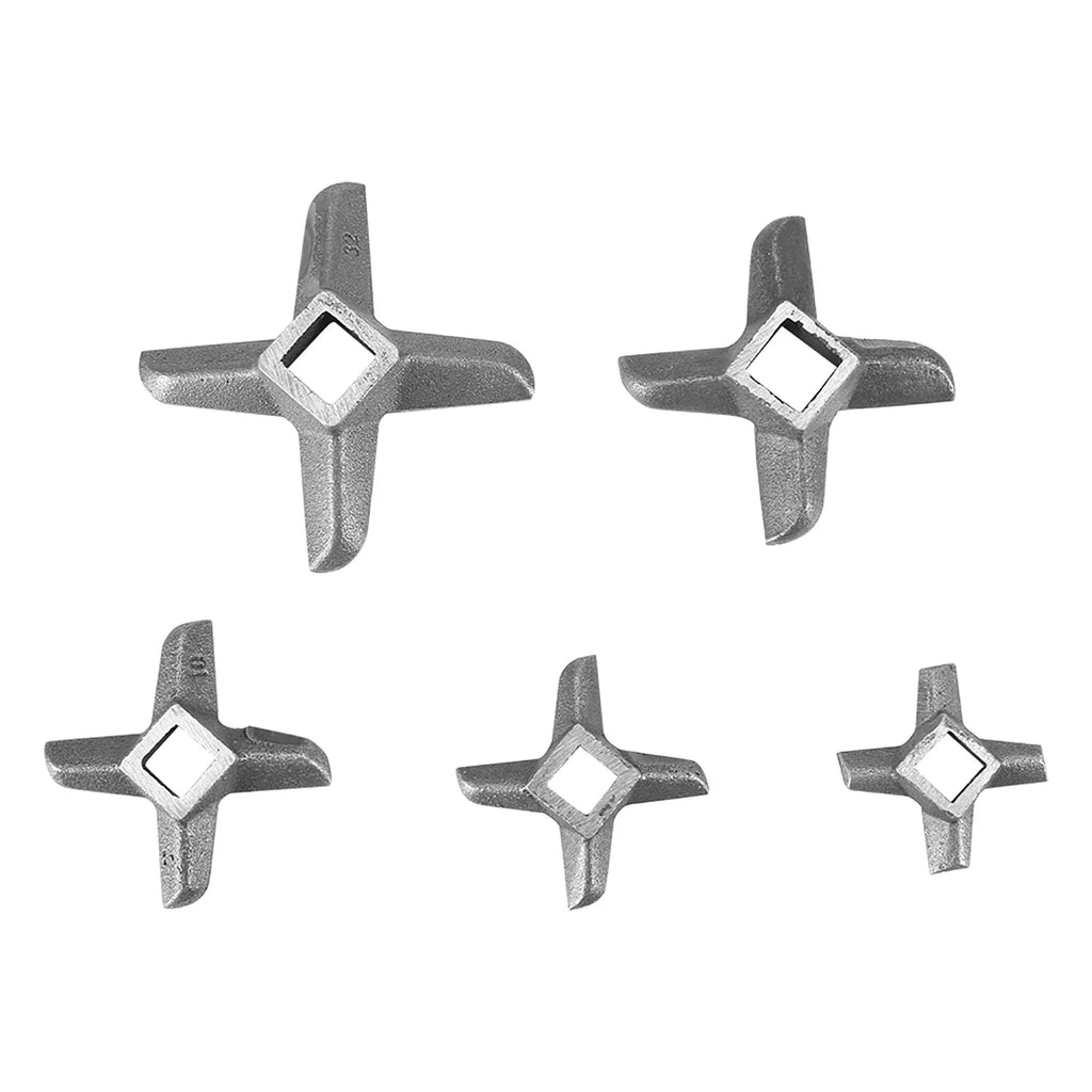 Cast Iron Meat Grinder Replacement Blade & Mincer Plate Disc Grinder Replacement Parts Qme