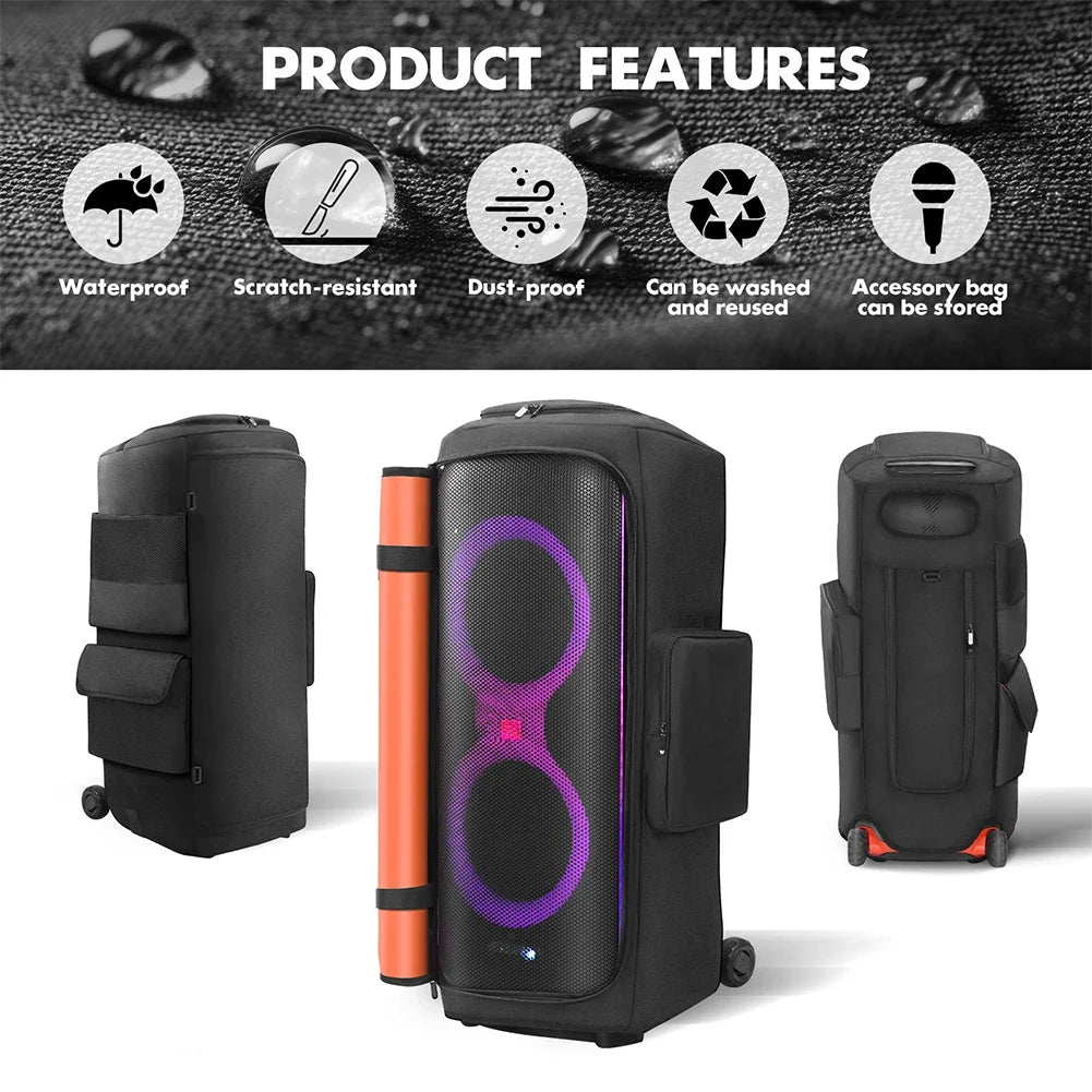 Portable Speaker Carry Case Zipper Dust Cover | Leather Bag Speaker Carry Case Qme