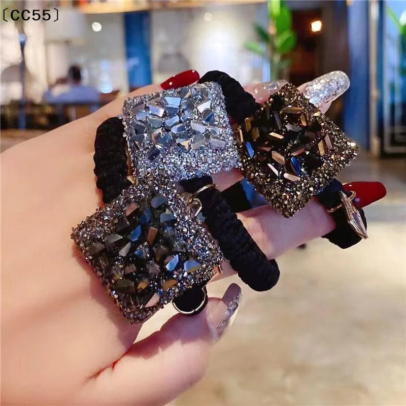 Women's Rhinestone Elastic Hair Bands – Party & Daily Style Rhinestone Hair Band Qst