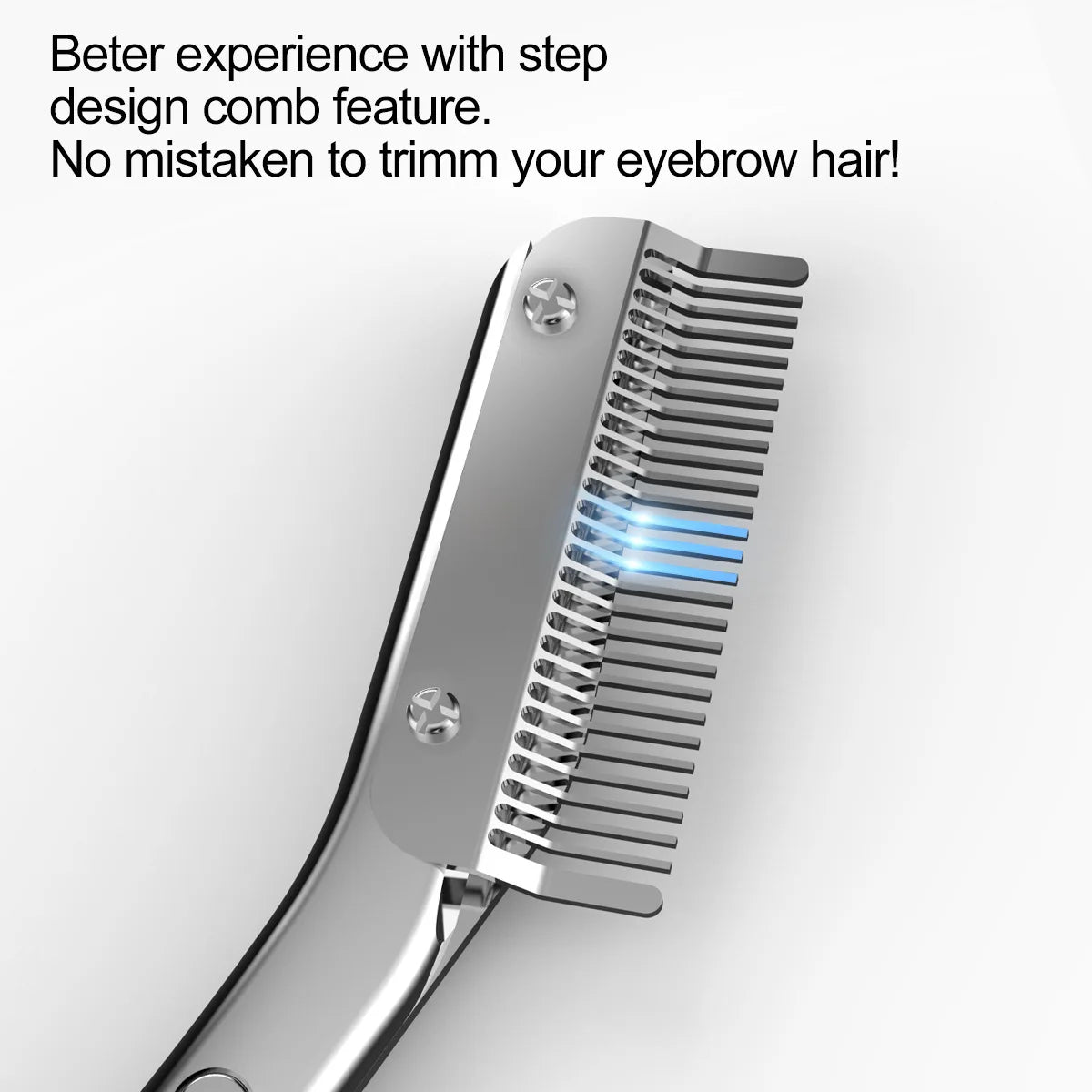 Stainless Steel Eyebrow Scissors Comb & Trimming Knife Set Eyebrow Grooming Set Qme