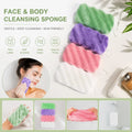 4-Pack Facial Exfoliating Glove Sponge – Reusable Deep Cleanser Facial Exfoliating Sponge Qme mix 4 packs