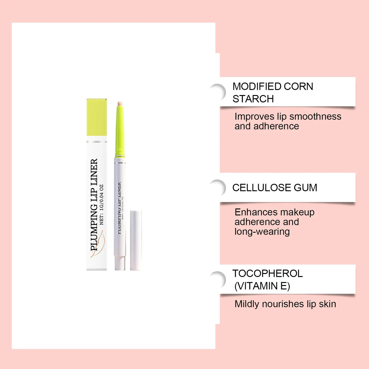 Waterproof Matte Lip Liner – Smudge-Proof, Long-Lasting Pencil Lip Liner Pencil Qme
