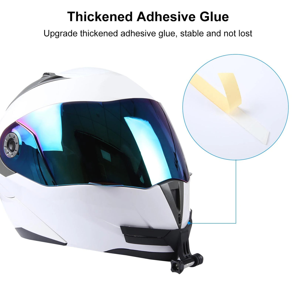 Motorcycle Helmet Chin Mount for Action Camera – Anti-Slip Helmet Camera Mount Qst