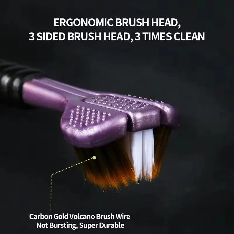 Three-Sided Soft Bristle Toothbrush for Adults | 1–8 Pack Adult Toothbrush Qme