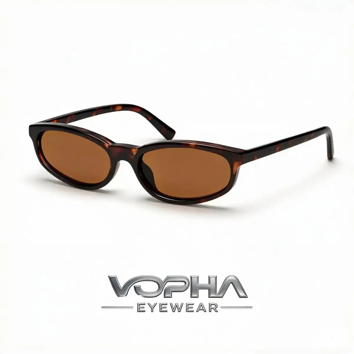 VOPHA Retro Small Frame UV400 Sunglasses – Unisex Cat Eye Retro Sunglasses Qst Tortoise Brown