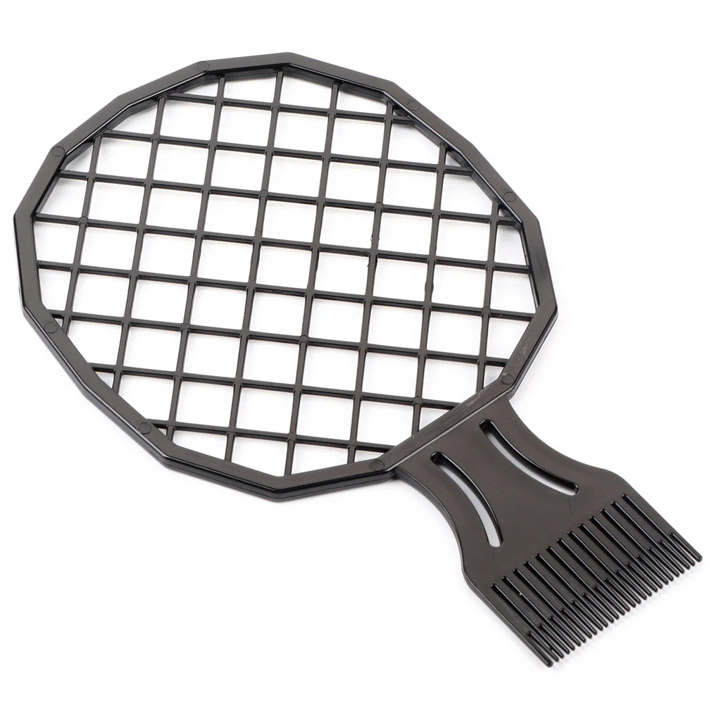 Afro Perm Comb for Curly Hair & Dreadlocks | Hairdressing Tool Hair Styling Comb Qme black