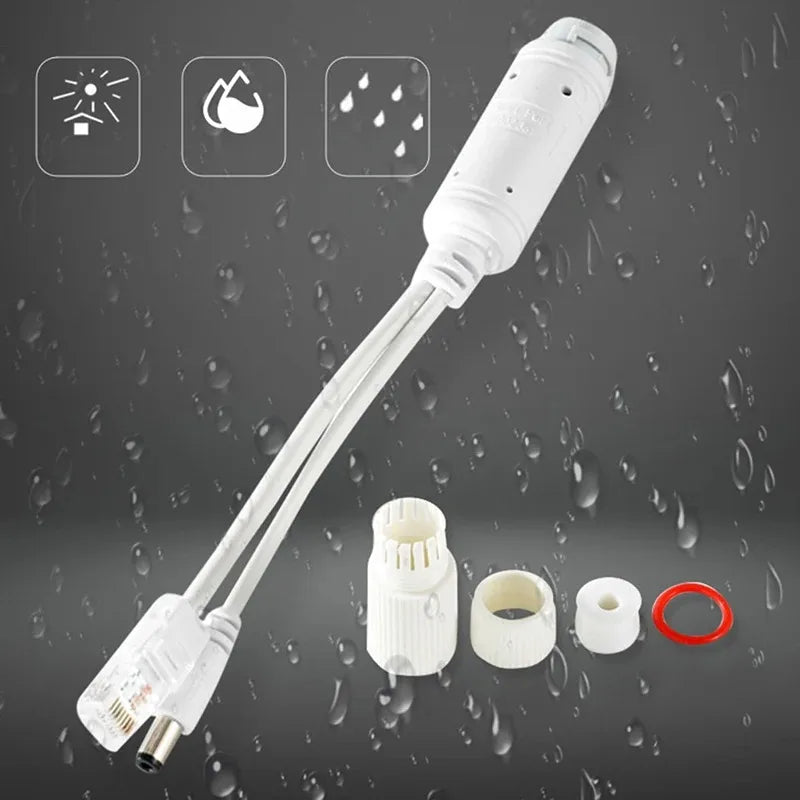 Outdoor Waterproof PoE Splitter 48V to 12V 14W IP Camera Power PoE Splitter Qme