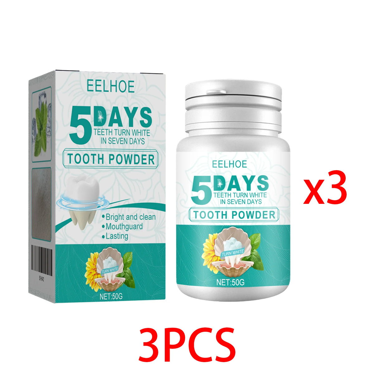 Teeth Brightening Powder – Stain Remover & Breath Freshener Teeth Whitening Powder Qst 3PCS