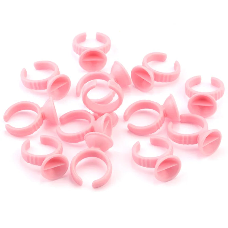 Disposable Glue Rings Pigment Holder Pallet – Tattoo & Lash Pigment Holder Rings Qme
