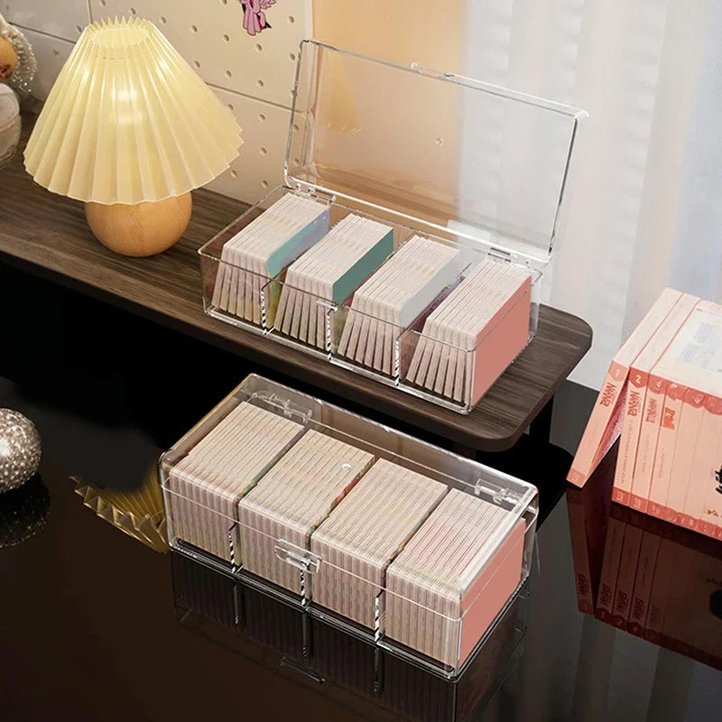 Kpop Photocard Storage Box – Transparent Card Case Organizer Photocard Storage Box Qme