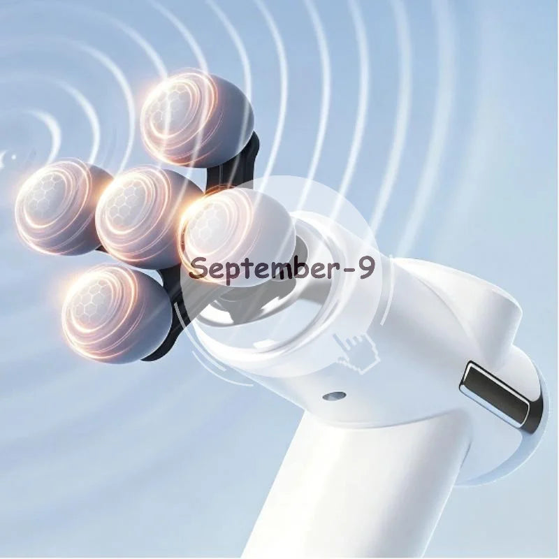 Mini Fascia Gun with Replaceable Heads – Silent Massage Device Handheld Massage Gun Qme
