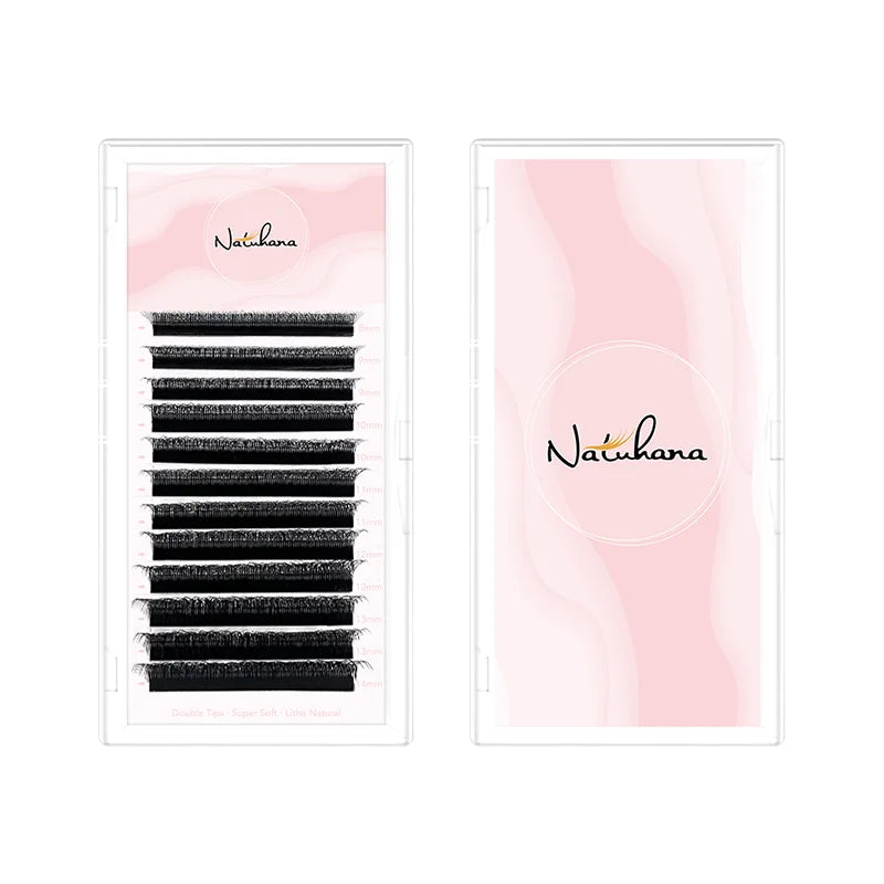 NATUHANA 3D W Shape Premade Volume Fan Lash Extensions Premade Volume Lashes Qme