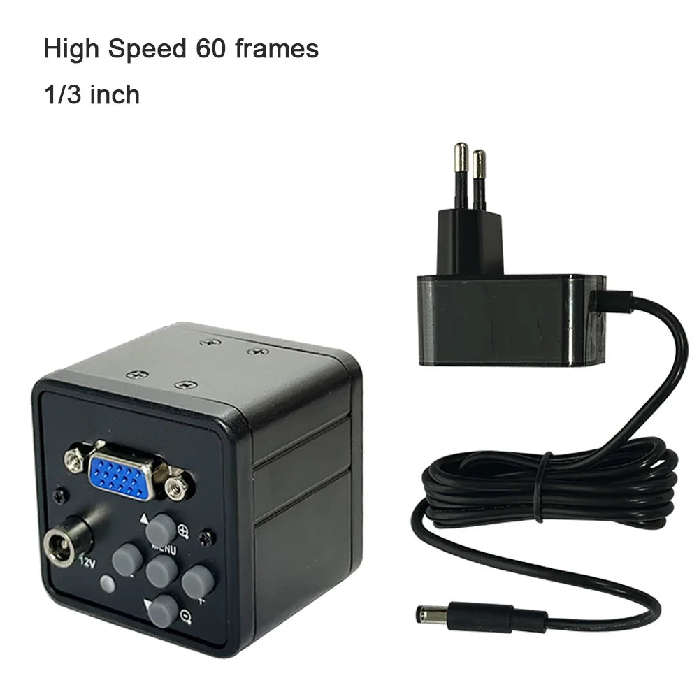 HD 1080P HDMI VGA Industrial Video Microscope Camera C Mount Industrial Microscope Camera Qme VGA 110V US PLUG