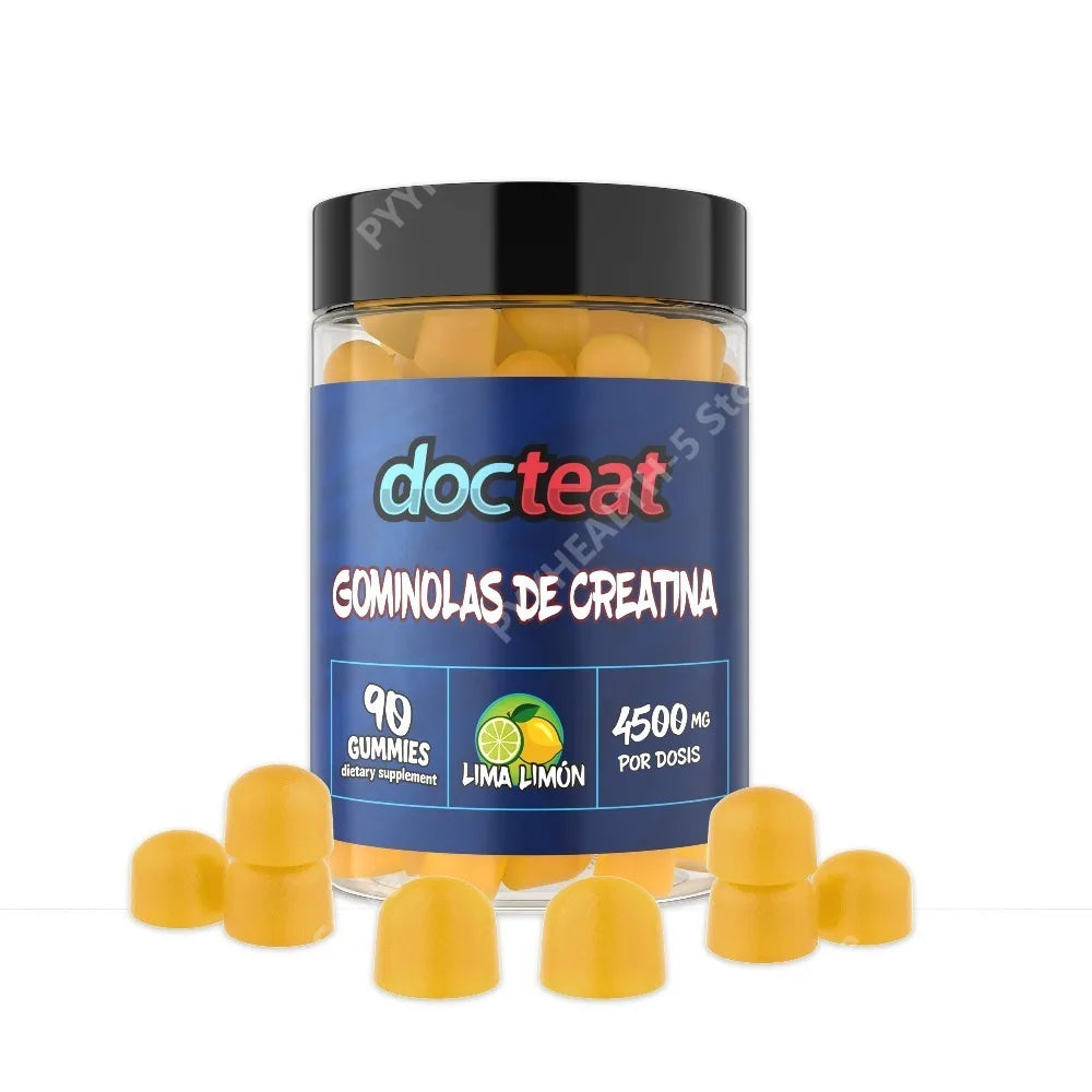 Docteat Creatine Gummies 4500mg – Lime Lemon Monohydrate Creatine Supplement Qst 90 Count(Pack of 1)
