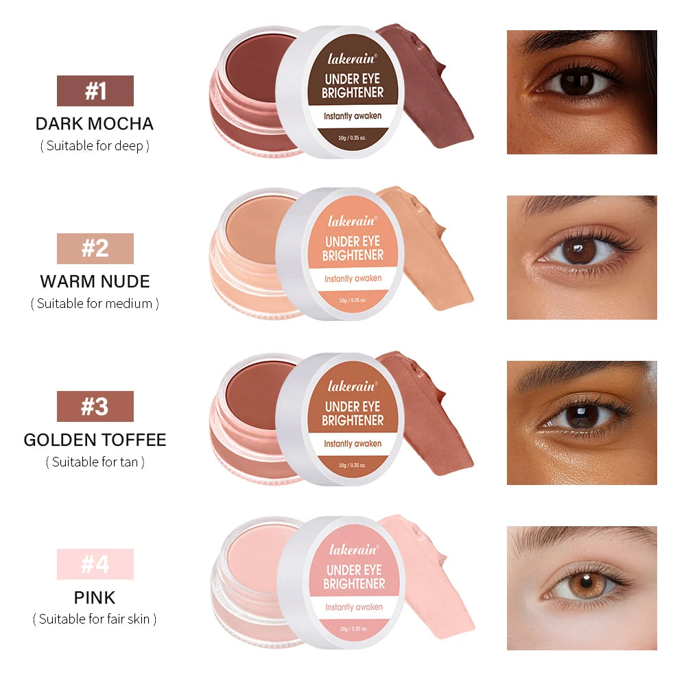 Lakerain Eye Concealer Cream with Brush – Long-Lasting Cover Concealer Cream Qst