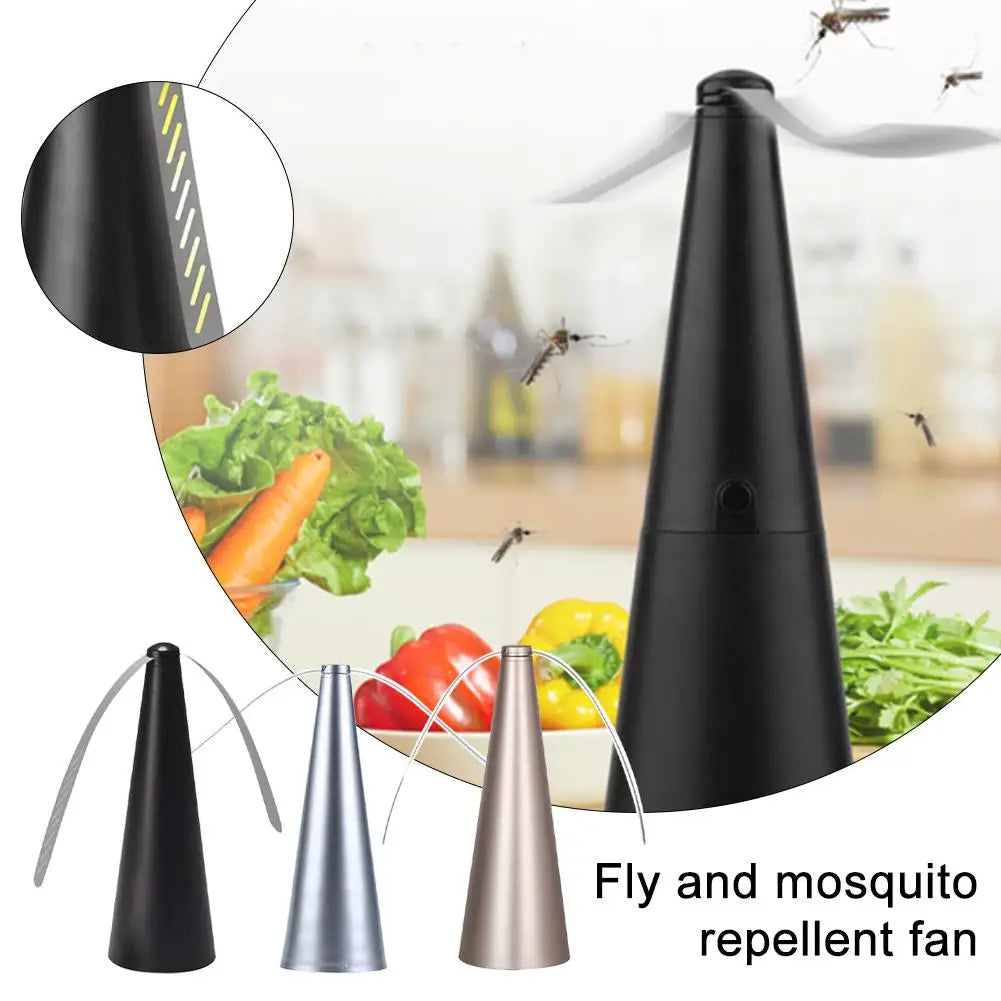 Qme Fly Repeller Fan – Tabletop Food Protector for Dining Fly Repeller Fan Qme