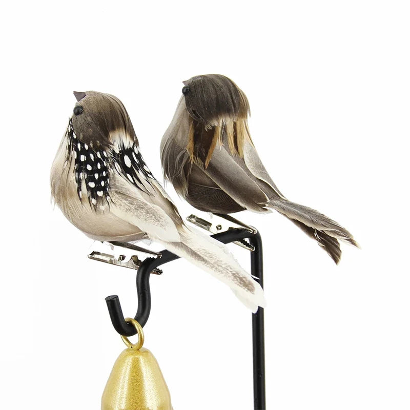 Artificial Feathered Clip-On Birds – Tree & Yard Ornaments Garden Bird Ornament Qme
