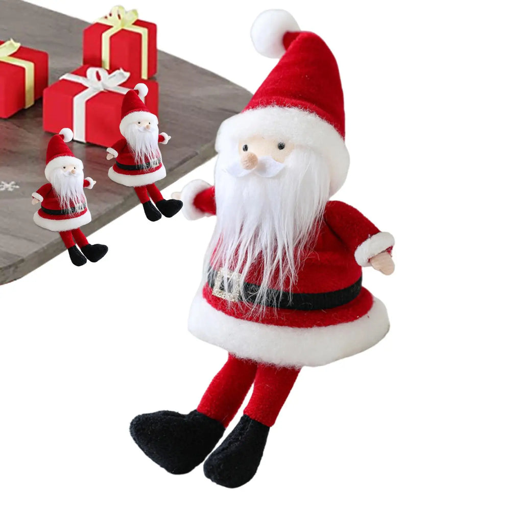 Cartoon Santa Claus Sitting Plush Ornament | Holiday Decor Christmas Plush Ornament Qme
