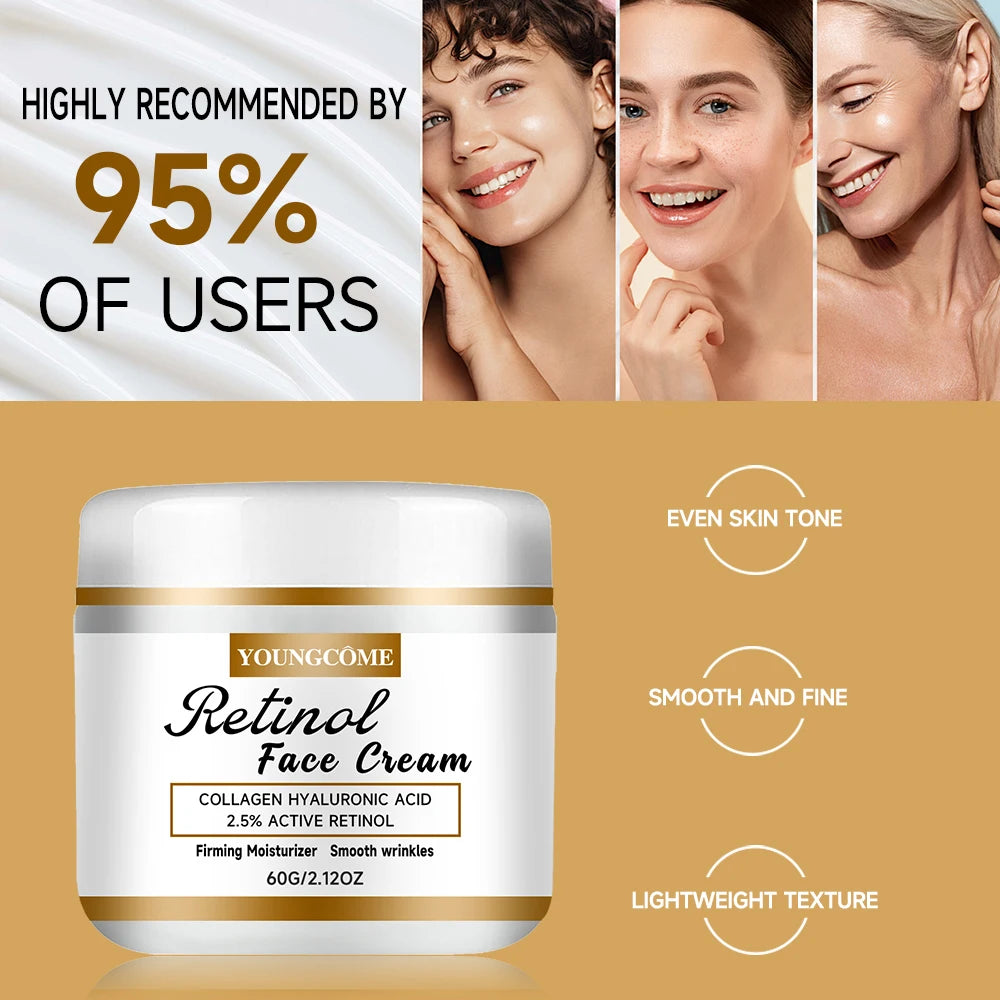YOUNGCOME Retinol Collagen Face Cream – Firming & Brightening Face Moisturizer Cream Qst