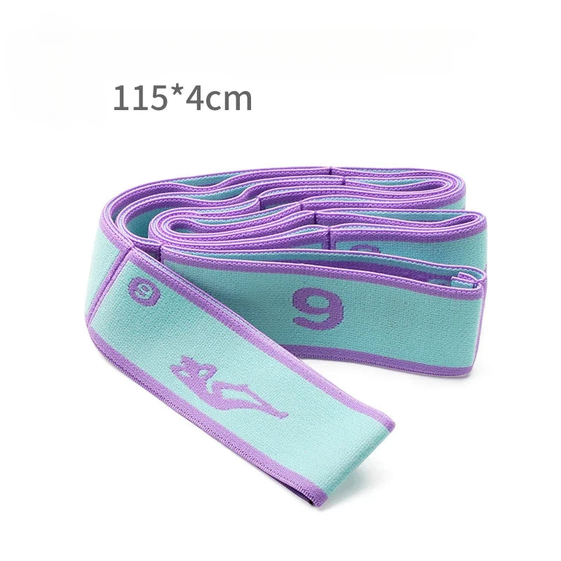 Yoga Stretch Strap Resistance Band – Dance, Gymnastics & Pilates Yoga Stretch Strap Qme Blue Purple S