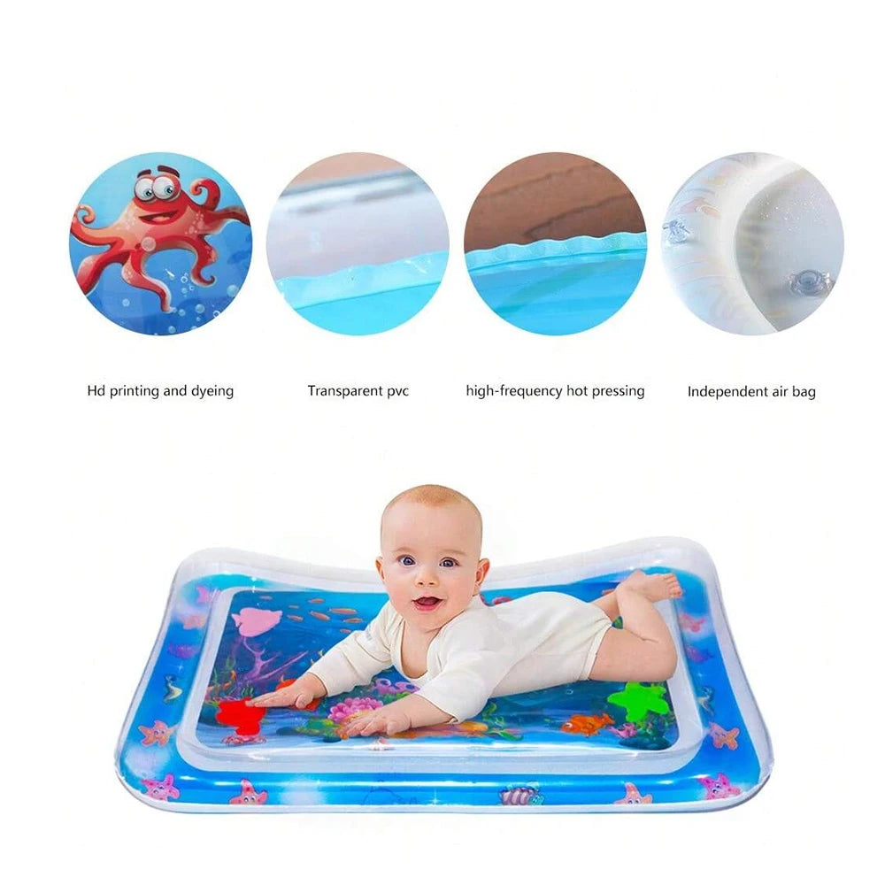 Baby Inflatable Water Play Mat – Tummy Time Activity Playmat Inflatable Play Mat Qst