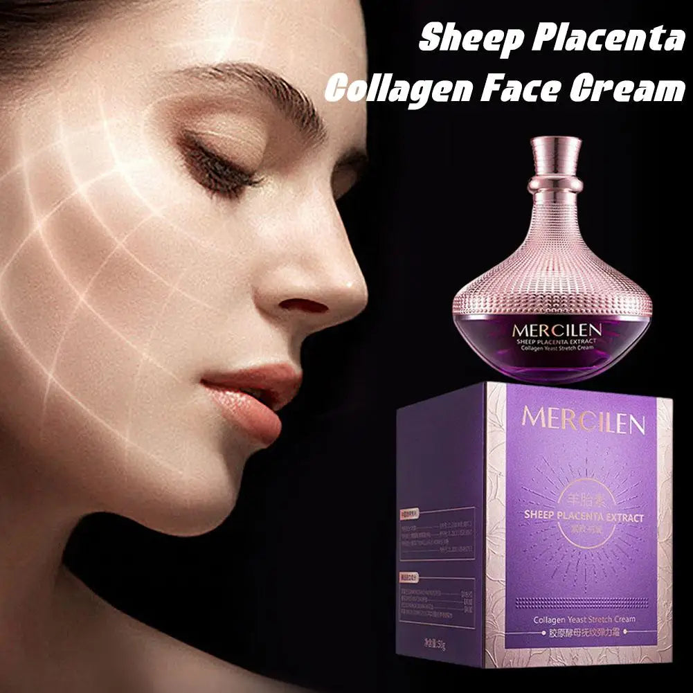 Collagen Facial Cream – Sheep Placenta & Yeast Moisturizer Facial Moisturizer Cream Qme