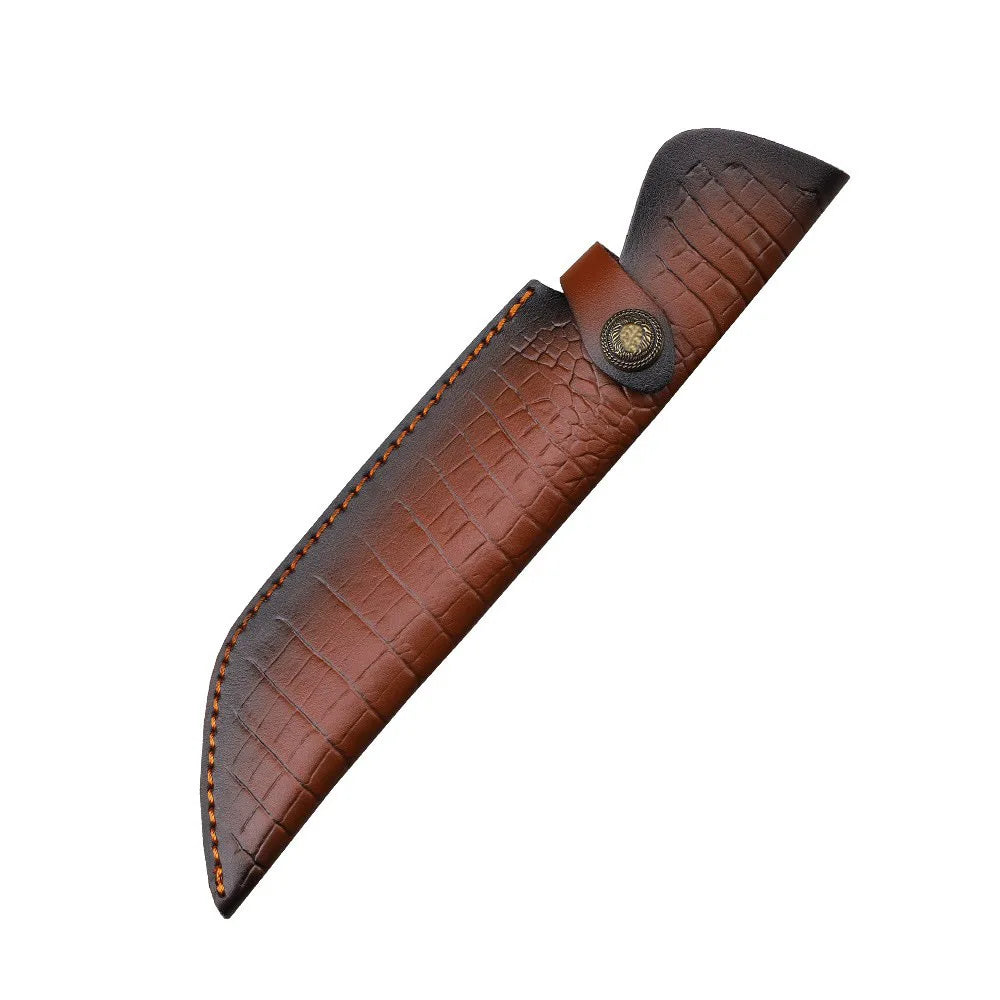 Embossed Leather Knife Sheath 29.9cm – Fixed Blade Belt Holster Leather Knife Sheath Qst Default Title