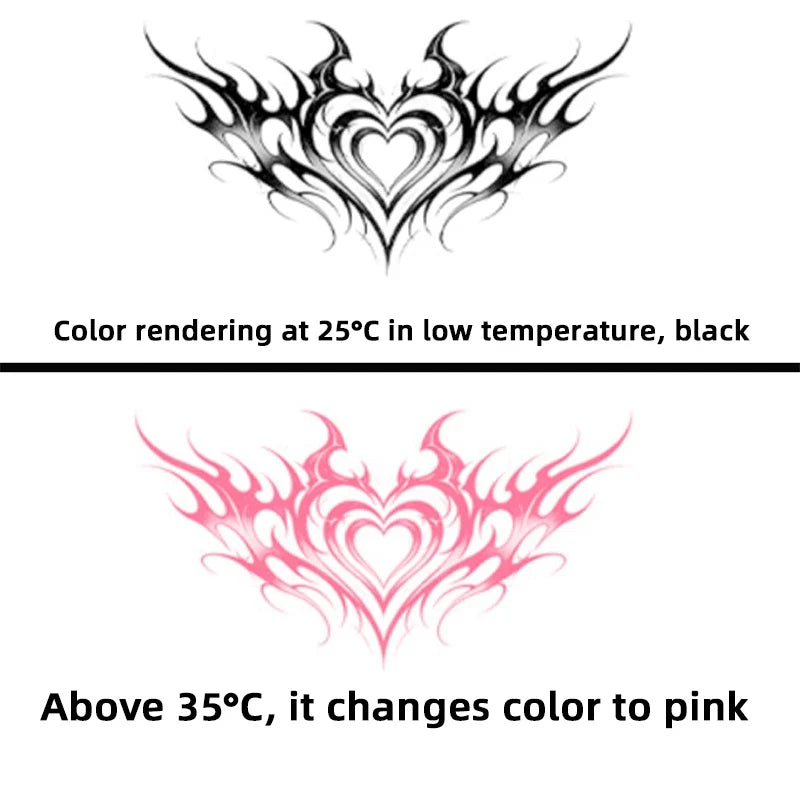 Temperature-Changing Body Tattoo Sticker – Waterproof & Charming Temporary Tattoo Sticker Qme