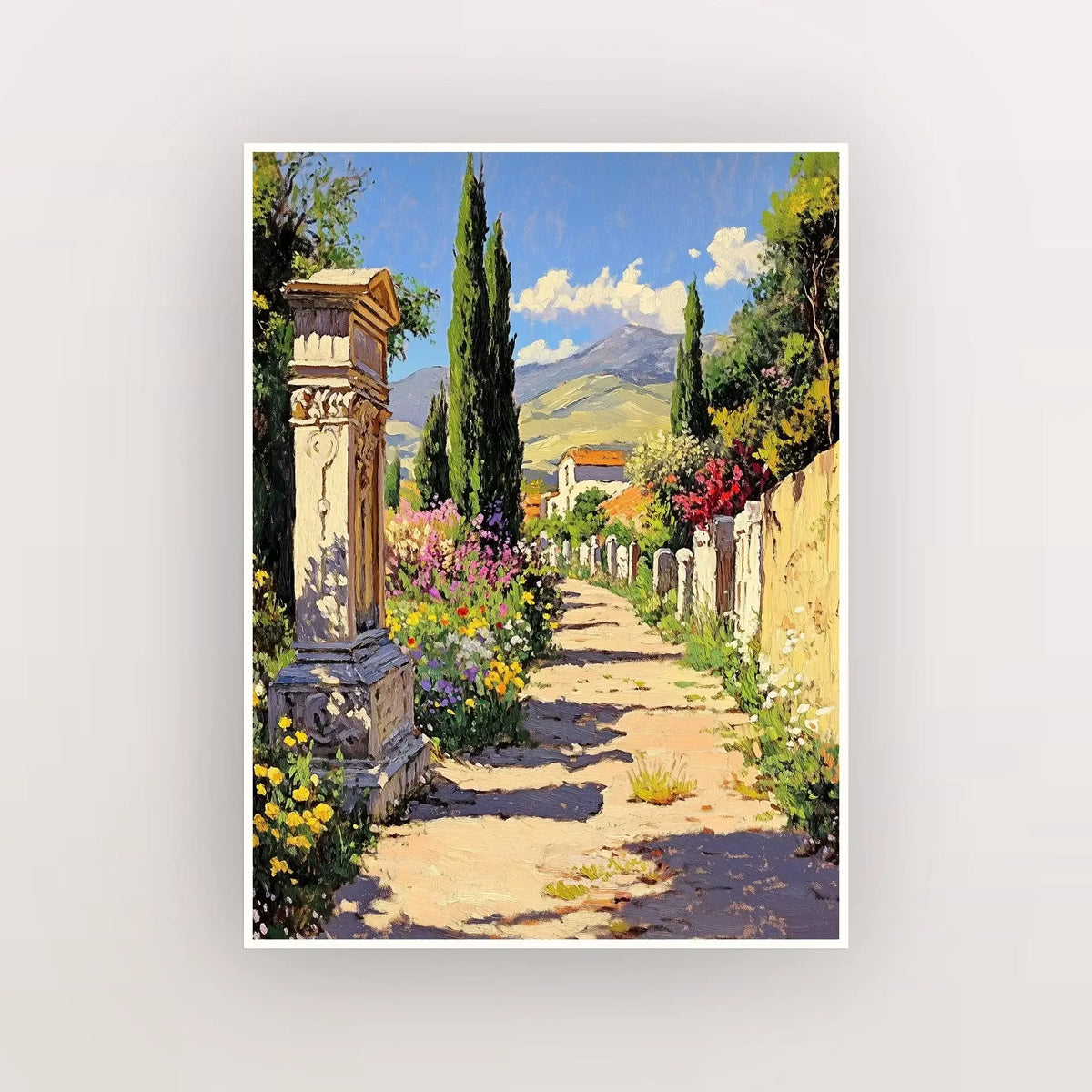 Vintage Landscape Canvas Art Print – Village Forest Flower Wall Decor Canvas Wall Art Qst 13 40x50cm Unframed