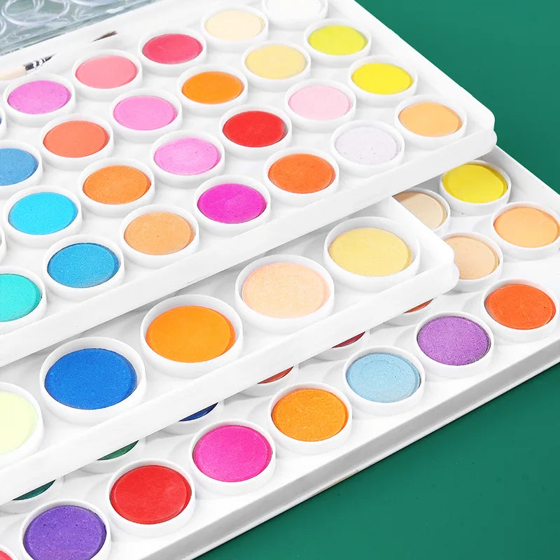 Portable Solid Watercolor Paint Set – 12 to 48 Colors Watercolor Paint Set Qme