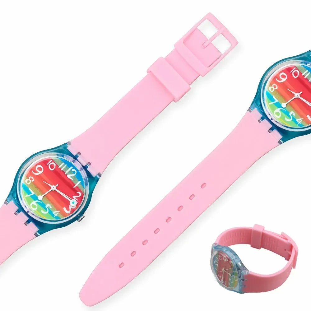 Soft Silicone Swatch Watch Strap – 17 Colors, 12–20mm Silicone Watch Strap Qme