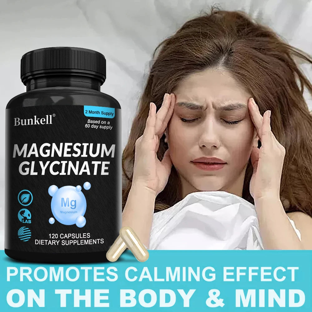 DETOXXTRA Magnesium Glycinate – Muscle, Bone & Sleep Support Mineral Supplement Qst