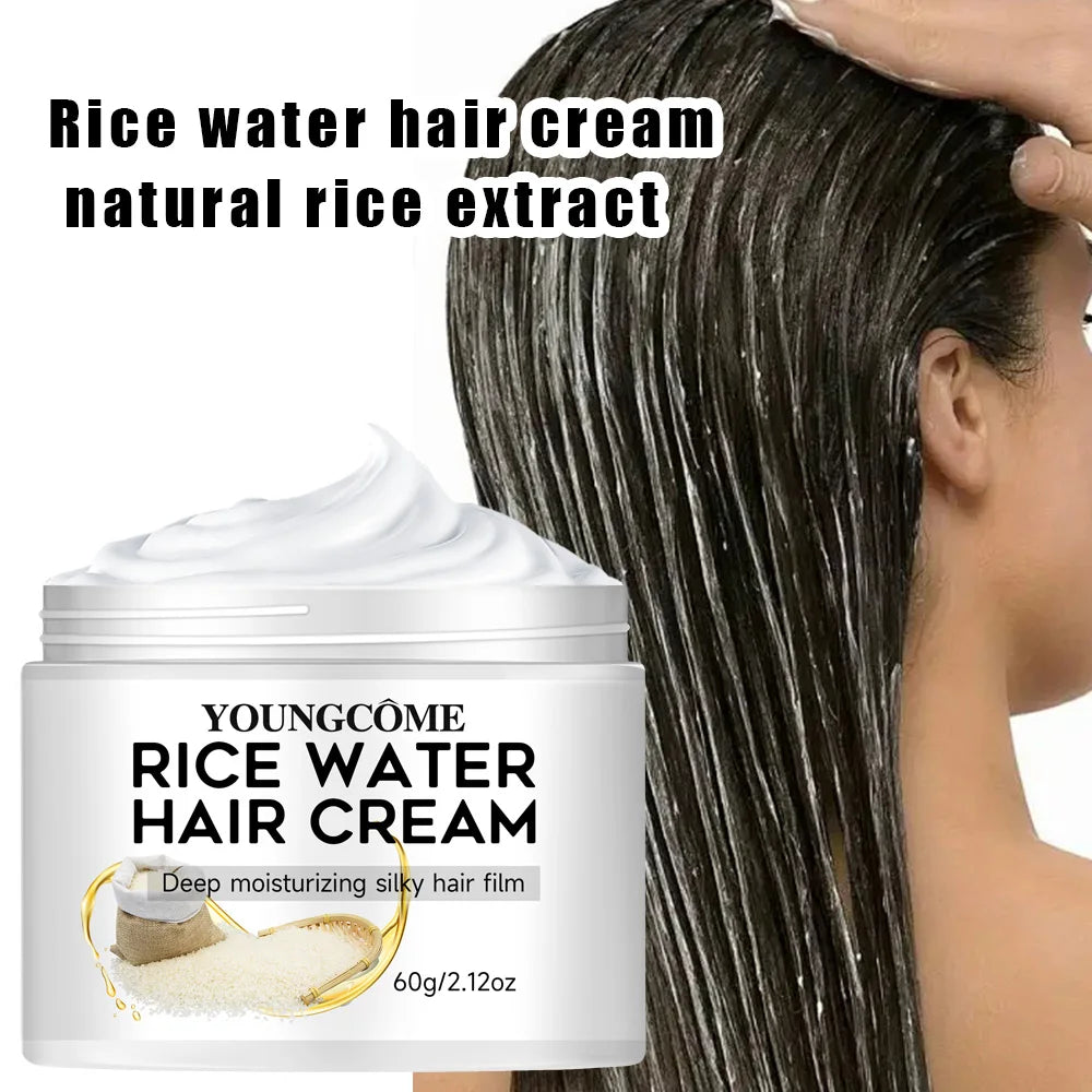YOUNGCOME Rice Hair Mask – Deep Conditioning All Hair Types Hair Mask Qst