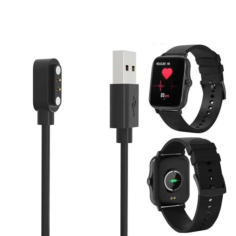 Magnetic Charging Cable Smart Watch 2-Pin Magnetic Plug Smart Watch Charger Qme