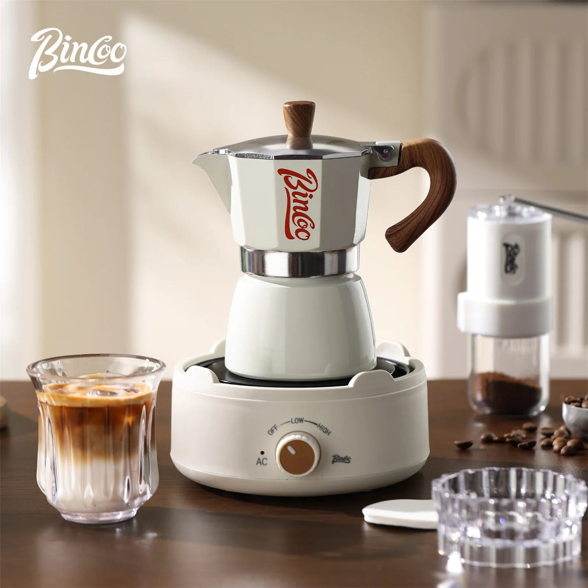 Bincoo Premium Moka Pot & Espresso Machine Set for Home Espresso Brewing Set Qst