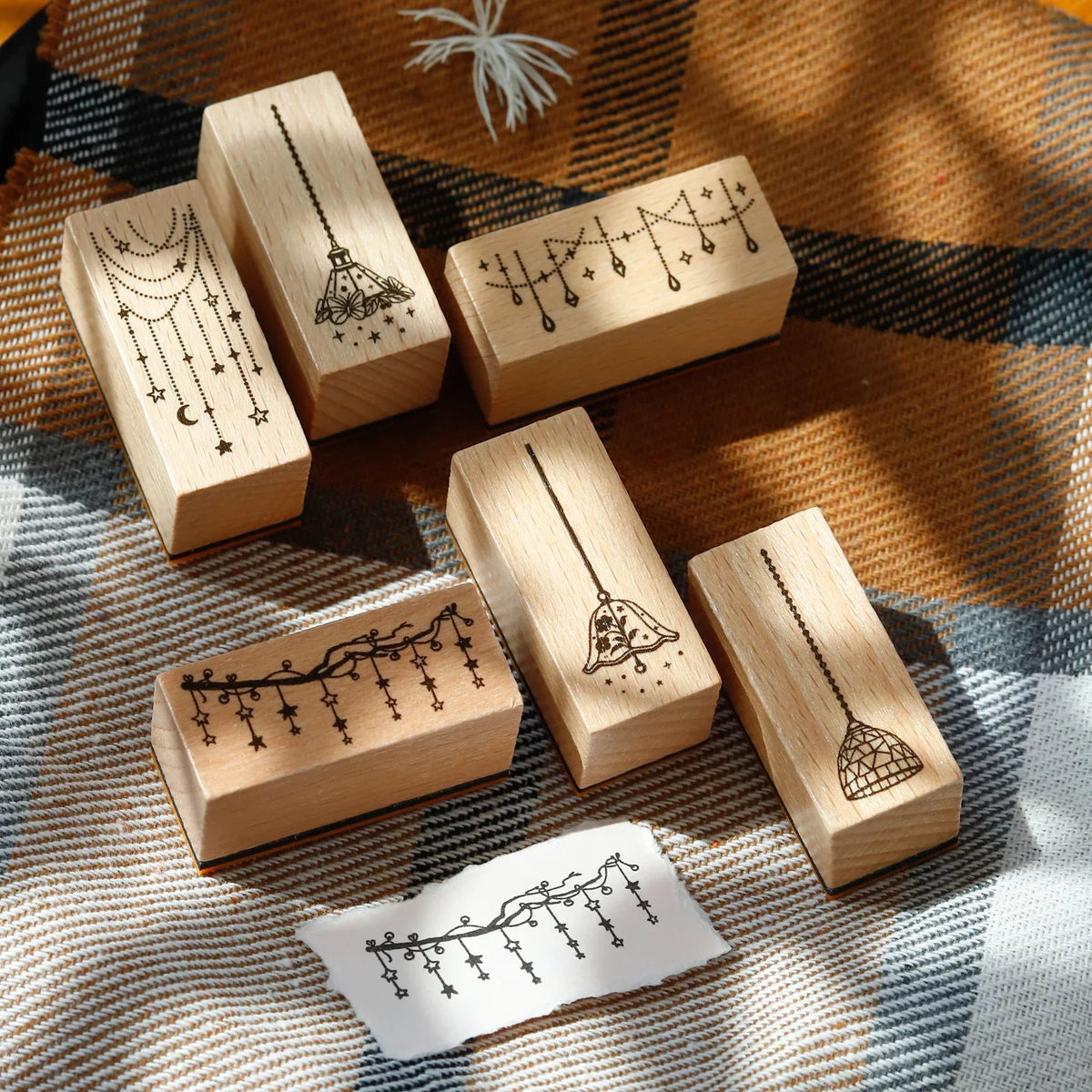 Vintage Lamp Wooden Rubber Stamp | Card Making & Crafts Wooden Rubber Stamp Qme