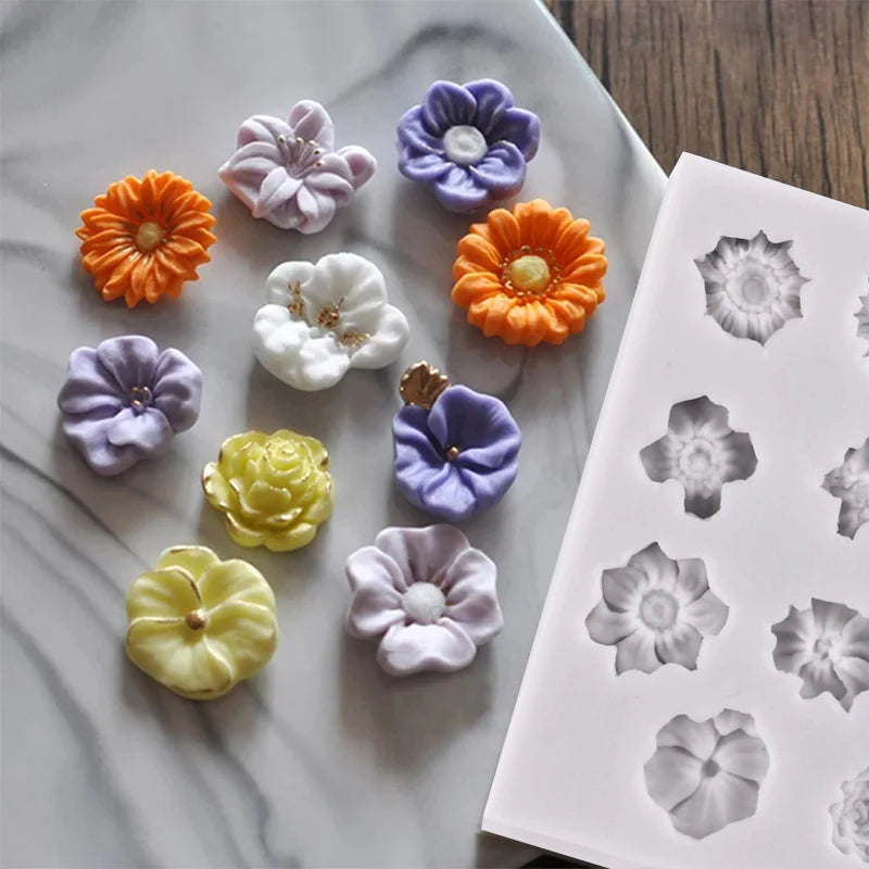 Rose Flower Silicone Mold – Soap, Fondant & Chocolate Silicone Baking Mold Qst