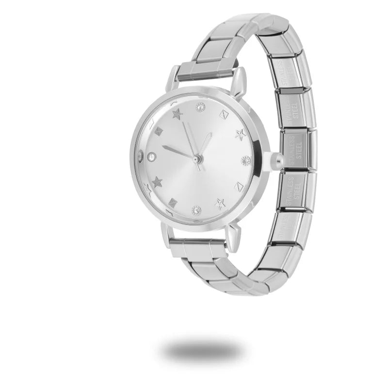 Arabic Numerals Butterfly Stainless Steel Watch Bracelet