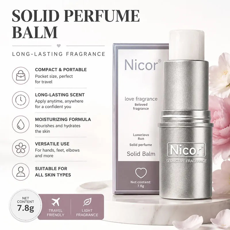Long-Lasting Solid Perfume Balm | Floral Travel Fragrance Solid Perfume Balm Qme