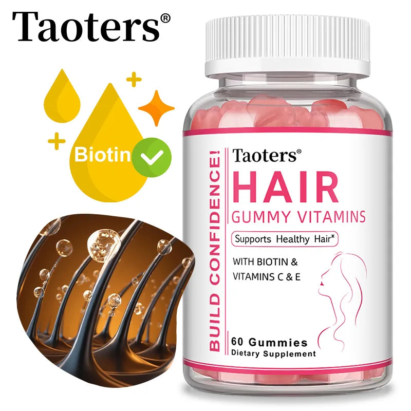 Biotin Gummies – Vegan, Non-GMO | Hair, Skin & Nails Support Biotin Supplement Gummies Qst