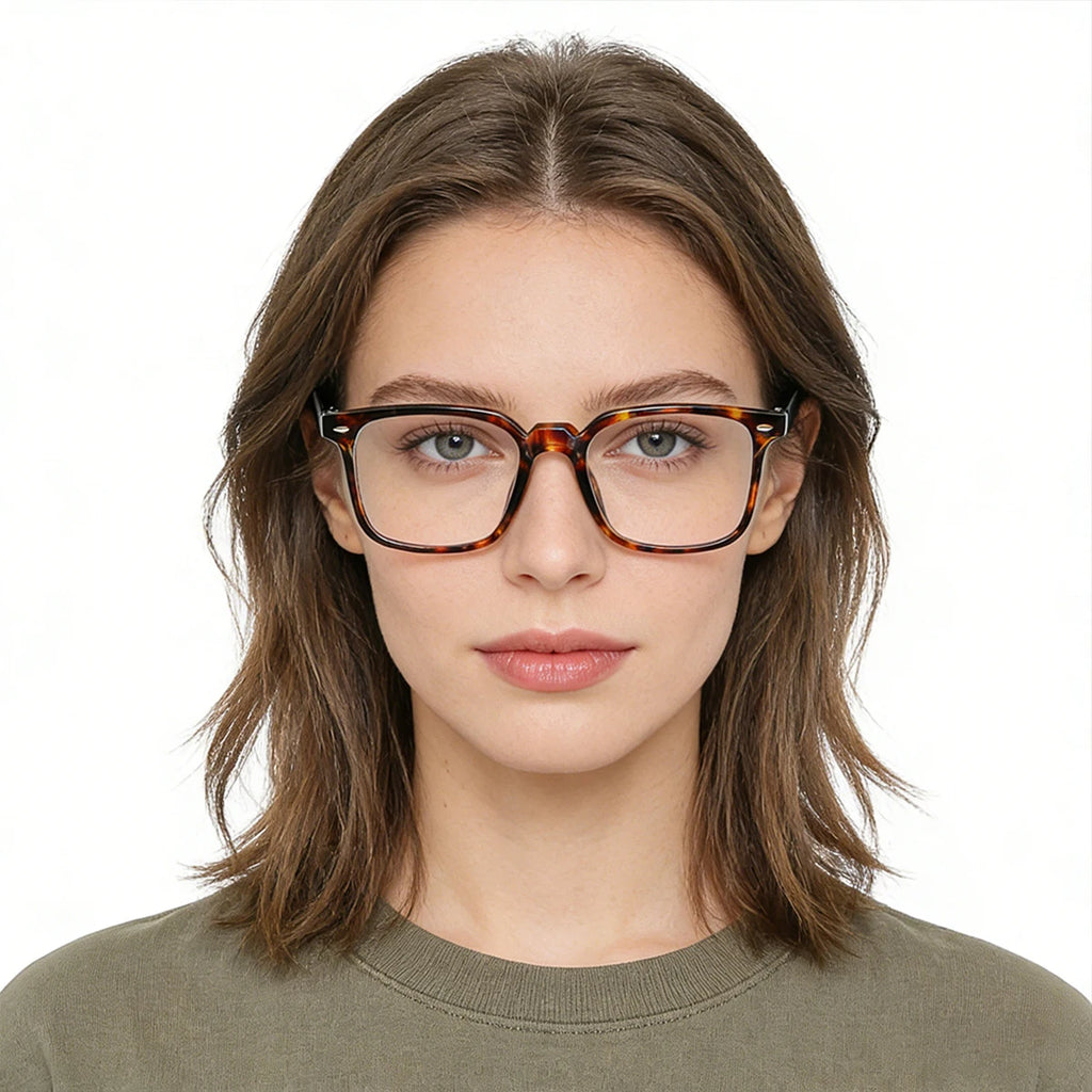 4-Pack Square Reading Glasses Blue Light Blocking +1.0–+3.0 Reading Glasses Qst