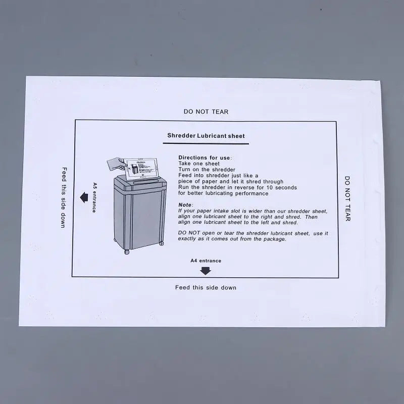 Shredder Lubrication Sheets 5-Pack | Oil-Filled, Portable Shredder Accessories Qme