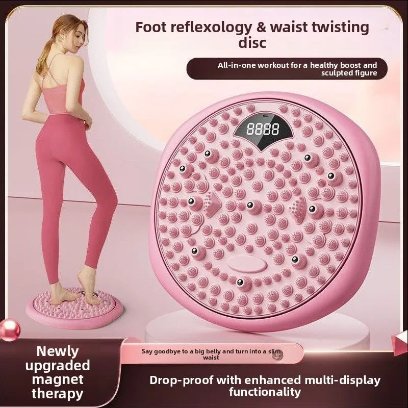 Magnetic Waist Twisting Disc with Foot Massage & Step Counter Waist Twisting Disc Qst