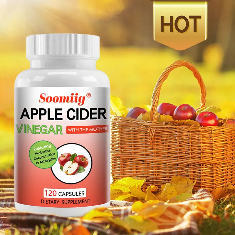 Apple Cider Vinegar Capsules 1500mg – Digestive & Energy Support ACV Supplement Qst