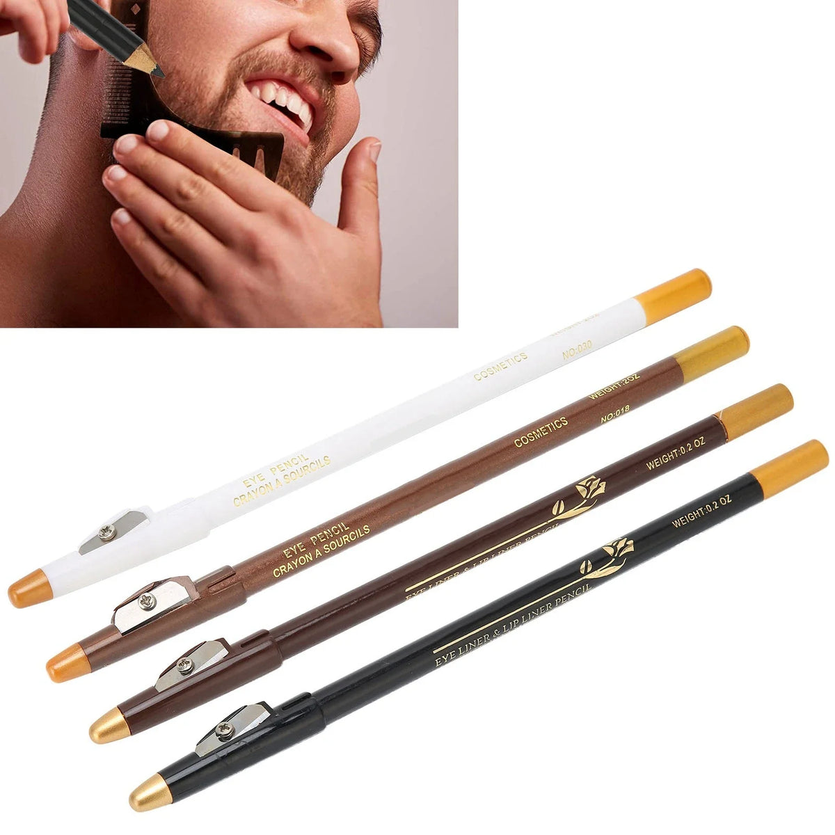 Beard Filler Pencil – Shaping & Styling Tool | 4 Colors Beard Filler Pencil Qme