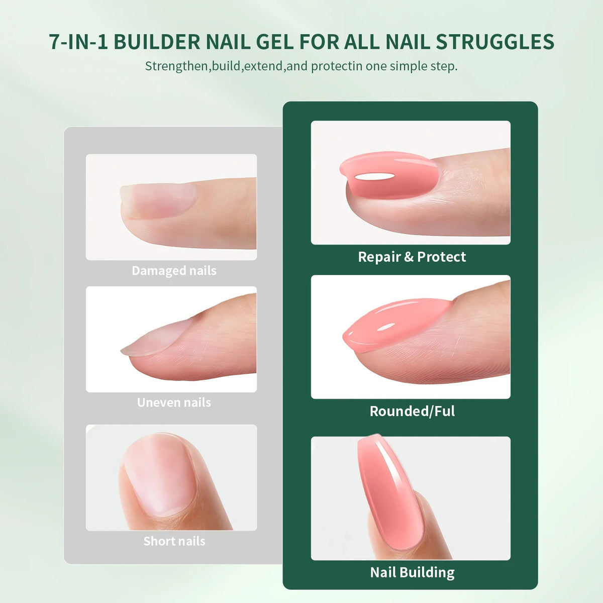 Nailpop 7-in-1 Builder Gel Polish | 8 Colors | 15ml Builder Gel Polish Qme
