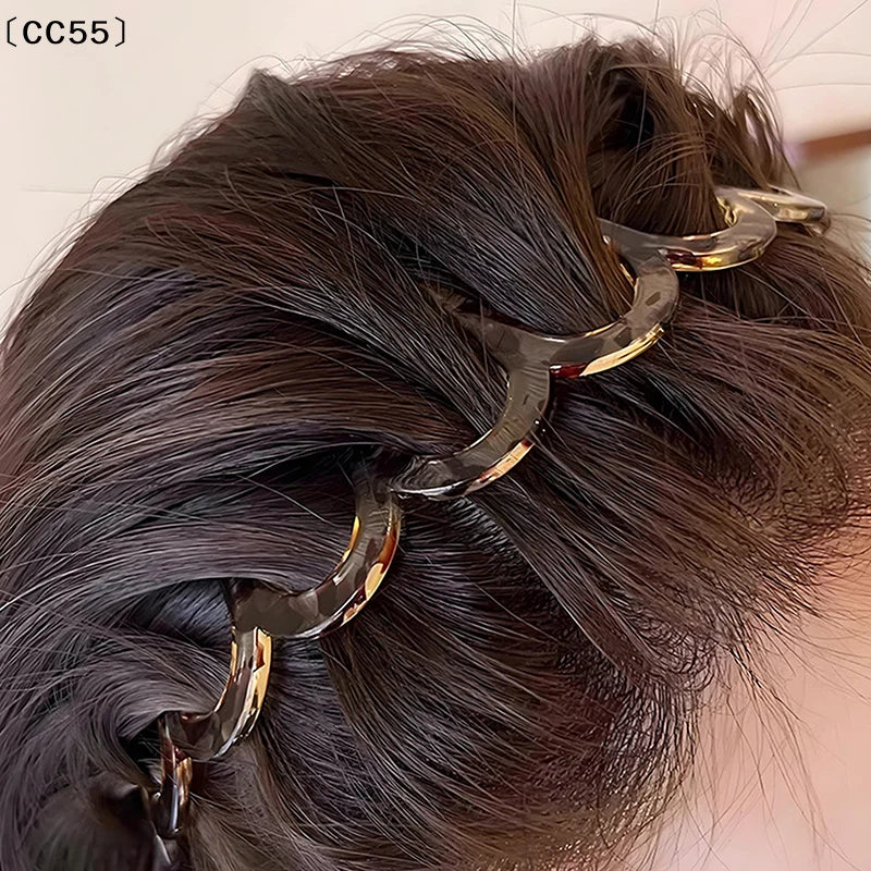 Zigzag Notched Resin Headband – Stylish Unisex Hair Band Hair Headband Qst