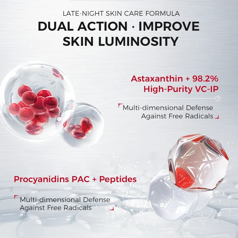 Astaxanthin Night Mask – Brightening, Firming & Moisturizing Overnight Face Mask Qme