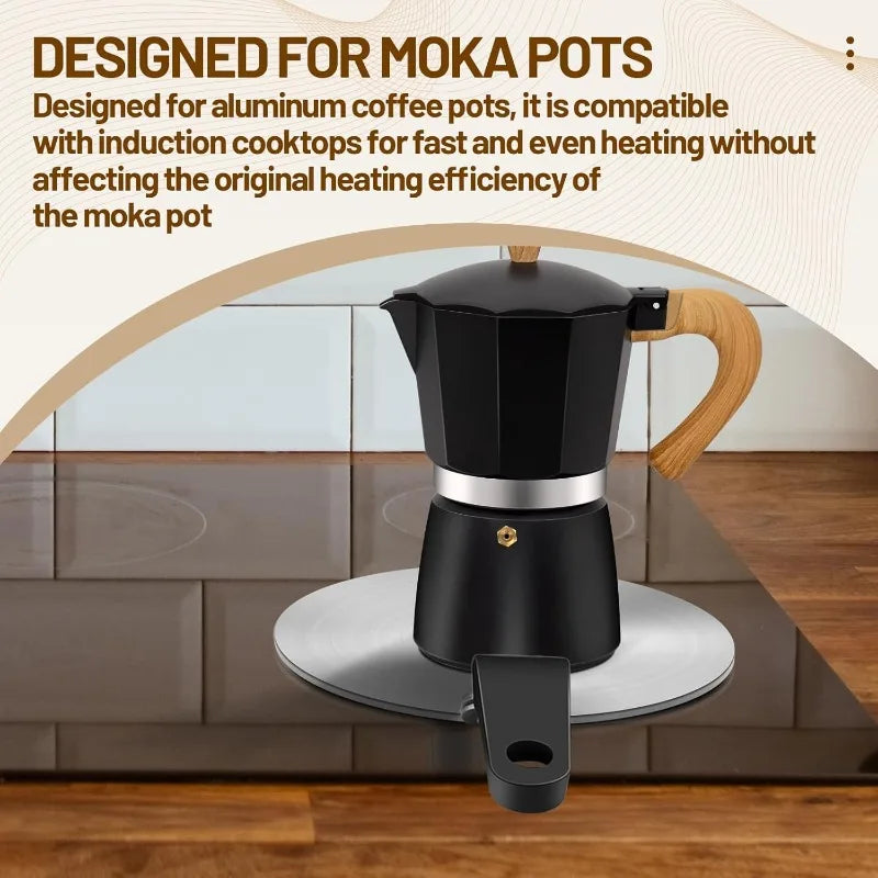 Stainless Steel Induction Heat Conduction Plate for Moka Pot Induction Adapter Plate Qme