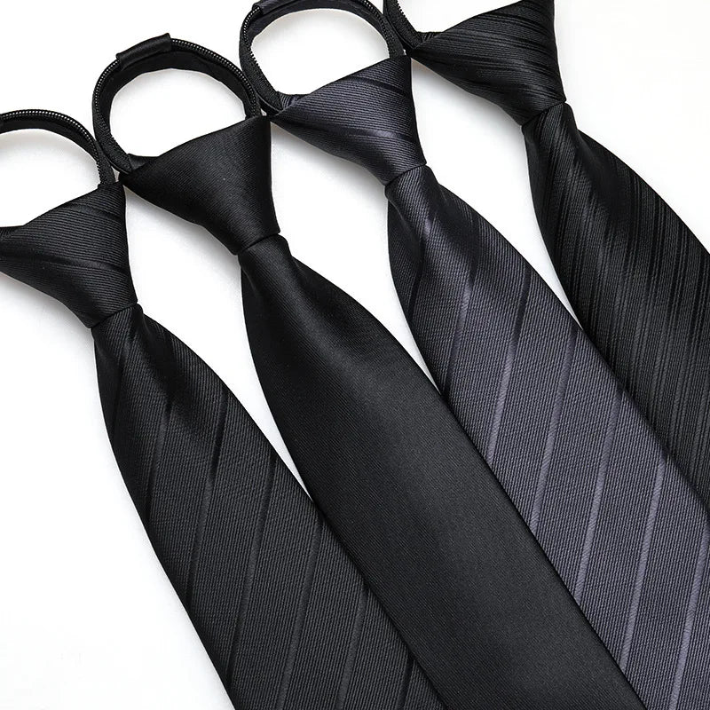 Men's Slim Solid Zipper Necktie – Formal & Casual Wear Zipper Necktie Qme